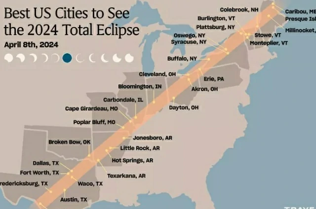 This Is Where You Can See the 2024 Total Solar Eclipse Across the U.S.